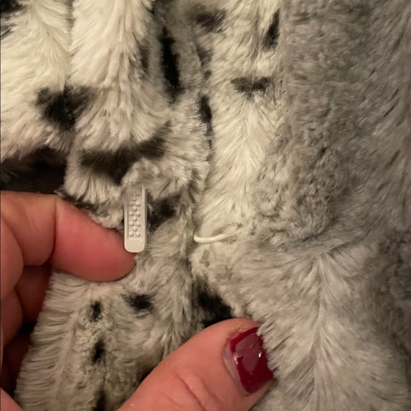 Dennis Basso Black and Gray Faux Fur Teddy - Picture 3 of 4